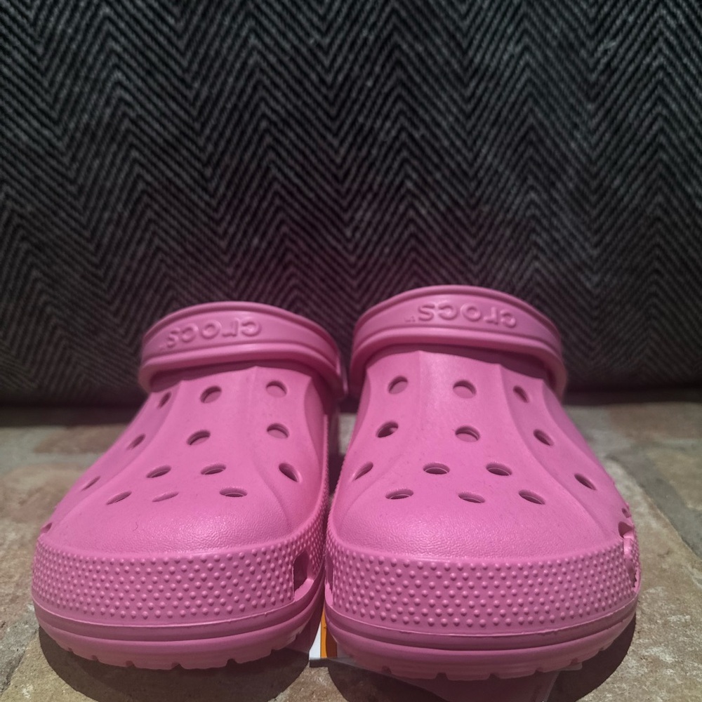 Pink crocs